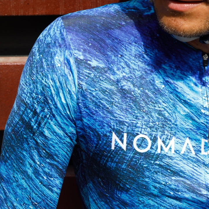 Pacific Blue Aero Cycling Jersey for Long Climbs – Pacific Jersey Blue