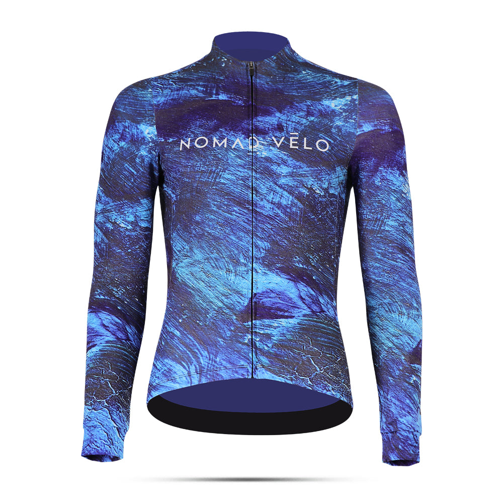 Pacific Blue Aero Cycling Long Sleeve Jersey