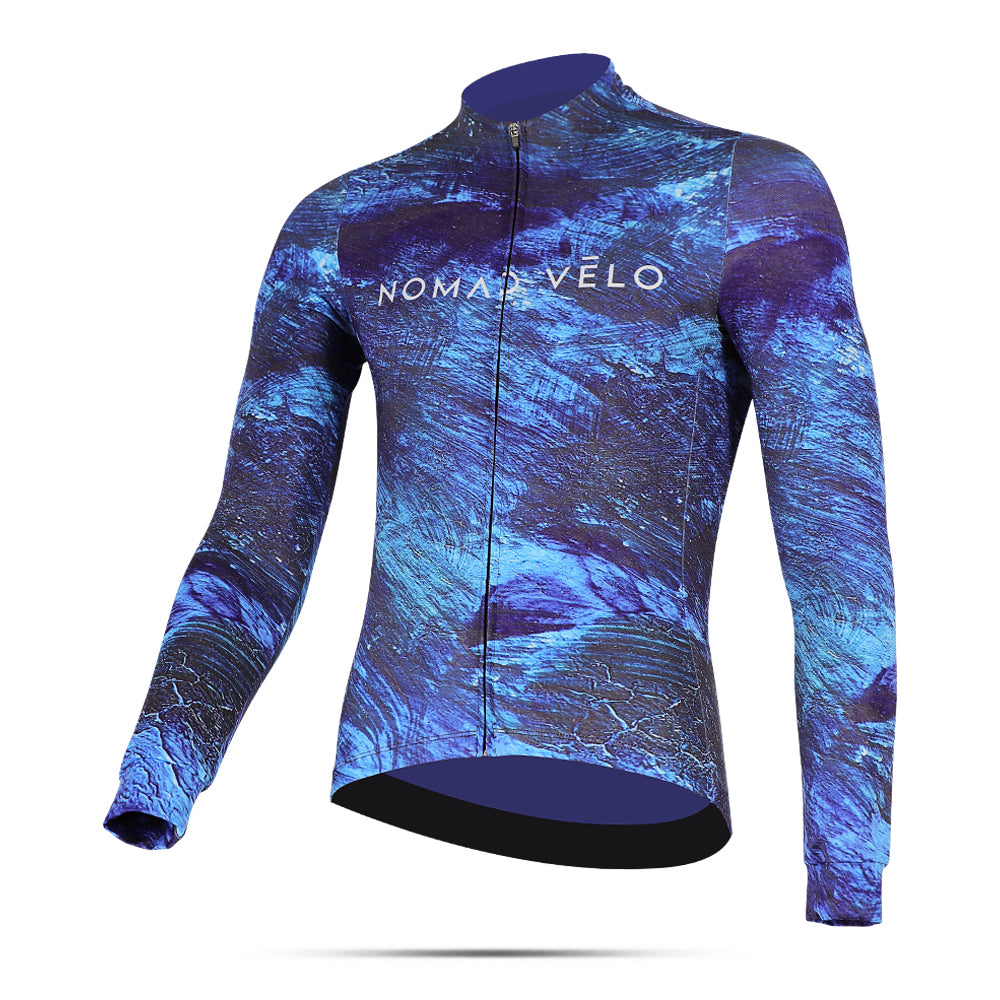 Pacific Blue Aero Cycling Long Sleeve Jersey